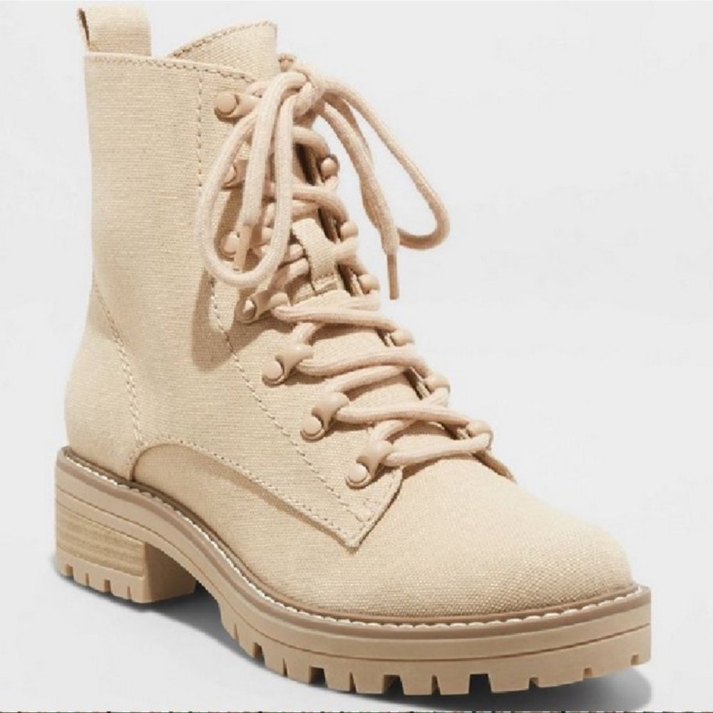 Women's Parker Lace-Up Combat Boots - Universal Thread™ Tan